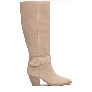 Lucky Brand Risvin Knee High Boot Smoke Grey Oil Suede size 10